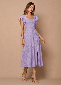 Robe Mi-Longue Lilas Talia