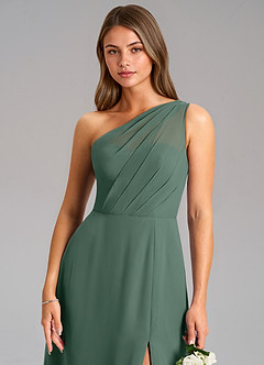 Azazie Phaedra Brautjungfernkleider A-Linie One-Shoulder Chiffon Kleid Seemoos image8