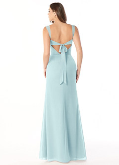 Azazie Audre Bridesmaid Dresses Sea Glass Mermaid Pleated Chiffon Dress image2