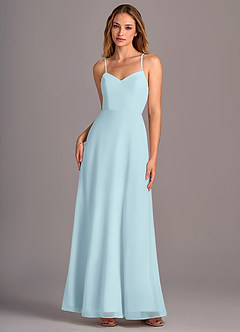 Azazie Mei Bridesmaid Dresses Cloud Blue A-Line Chiffon Dress image1