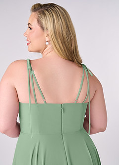 Barbie ♥ Azazie Abiti da Damigella Abito A-Line in Chiffon Fiocco Matcha image10