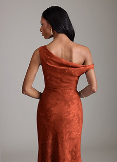 Azazie Emerson 신부 들러리 드레스 인어 오프 더 숄더 플로럴 번아웃 바닥 길이 드레스 image7