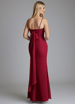 Azazie Solstice Venta Final Vestido de Sky Blue de Gasa de Corte Sirena Convertible con Sin tirantes image18