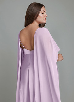 Azazie Stefania Bridesmaid Dresses Frosted Lilac A-Line Stretch Satin Dress image15