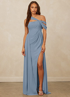 Christian Siriano Bridal for Azazie 1014 Bridesmaid Dresses Draped One-Shoulder Chiffon A-line Dress image4