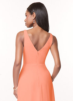 Azazie Nala Bridesmaid Dresses Sunset A-Line Pleated Chiffon Dress image5