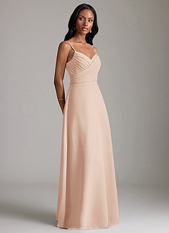 Azazie Kali Bridesmaid Dresses English Rose A-Line Pleated Chiffon Dress image3