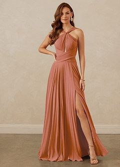 Christian Siriano Bridal for Azazie 1009 Bridesmaid Dresses MAI TAI A-Line Pleated Chiffon Dress image2