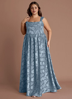 Hazel Dusty Blue Pleated Maxi Dress image11
