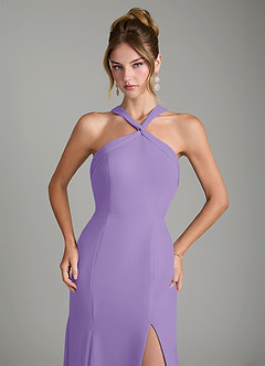 Azazie Rue Bridesmaid Dresses Tahiti A-Line Halter Chiffon Dress image3