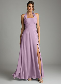 Azazie Tamira Suknie dla druhen Linia A Pofałdowany Szyfon Do ziemi Sukienka image1