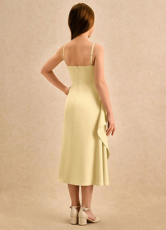 Azazie Canna Girls Formal Flower Girl Klänningar Klänning A-Line i Stretch Satin Plisserad image2