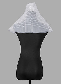 front Genevieve Shoulder Length Veil With Blusher