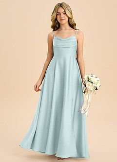 Azazie Bear Junior Mist A-Line Sweetheart Neckline Stretch Satin Dress image3