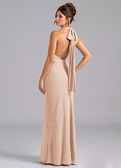 Azazie Velli Bridesmaid Dresses English Rose Mermaid Bow Chiffon Dress image7