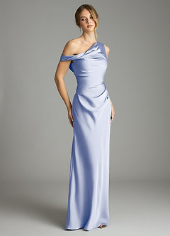 Azazie Emerson Brudtärnklänningar Klä av Sjöjungfru i Stretch Satin Av axeln Is image5