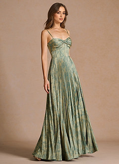 Vesper Platinum Teal Maxi Dress image4