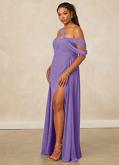 Christian Siriano Bridal for Azazie 1014 Bridesmaid Dresses Tahiti A-Line Off the Shoulder Chiffon Dress image14