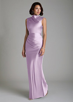 Azazie Lumia Robes de demoiselle d'honneur Robe Fourreau en Satin extensible Corset Frostiges Flieder image5