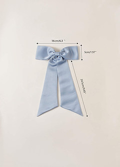 front Matching Color Bow Hair Clip Set