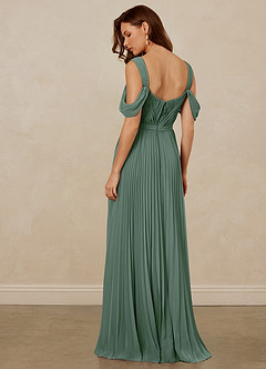 Christian Siriano Bridal for Azazie 1013 Bridesmaid Dresses Eucalyptus A-Line Off the Shoulder Chiffon Dress image4