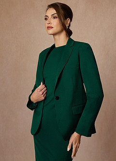 front Kennedy Emerald Structured Stretch Blazer