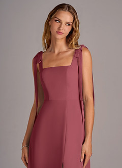 Azazie Debra Brautjungfernkleider Wandelbar A-Linie mit Taschen Chiffon Kleid Merlot image7