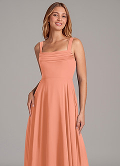 Azazie Shaude Bridesmaid Dresses Sunset A-Line Pleated Chiffon Dress image5