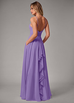 Azazie Amalia Bridesmaid Dresses Tahiti A-Line Pleated Chiffon Dress image2