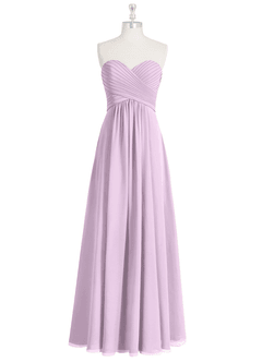 Azazie Yazmin Bridesmaid Dresses Frosted Lilac A-Line Sweetheart Neckline Chiffon Convertible Dress image8