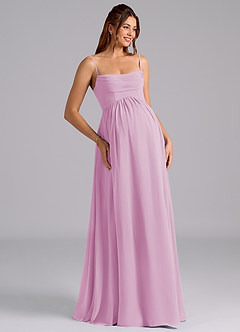 Azazie Saige Maternity Bridesmaid Dresses A-Line Pleated Chiffon Floor-Length Dress image7