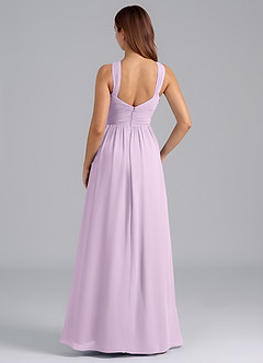 Azazie Mianna Jurken voor bruidsmeisjes Jurk van Chiffon met A-Lijn Geplooid Frosted Lila image2