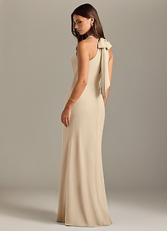 Azazie Doretta Bridesmaid Dresses Champagne Mermaid Pleated Chiffon Dress image7