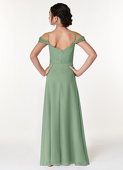 Azazie Alivia Junior Amethyst A-Line Off the Shoulder Chiffon Dress image2