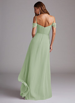 Azazie Marley Bridesmaid Dresses Dusty Sage A-Line Off the Shoulder Chiffon Convertible Dress image7