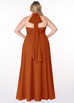 Azazie Fifi Bridesmaid Dresses Paprika A-Line Strapless Chiffon Convertible Dress image13