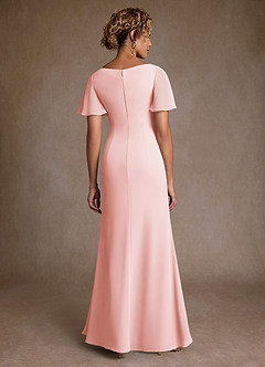 Azazie Suffolk Mother of the Bride Dresses Blushing Pink A-Line Pleated Chiffon Dress image3