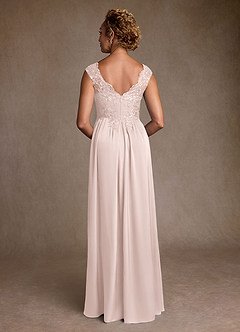 Azazie Amethyst Mother of the Bride Dresses Blushing Pink A-Line Lace Dress image2
