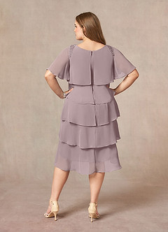 Azazie Rita Mother of the Bride Dresses Dusk A-Line Scoop Beaded Chiffon Dress image7