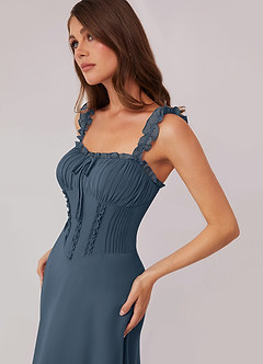 Barbie ♥ Azazie Bridesmaid Dresses Neptune A-Line Sweetheart Neckline Chiffon Dress image5