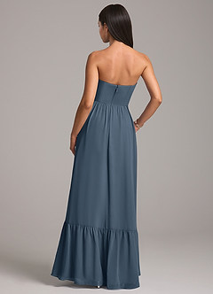 Azazie Kailee Bridesmaid Dresses Neptune A-Line with Pockets Chiffon Dress image6