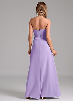 Azazie Jenilyn Bridesmaid Dresses Lilac A-Line Strapless Chiffon Dress image7
