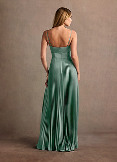 Styla Vintage Sage Pleated Maxi Dress image2