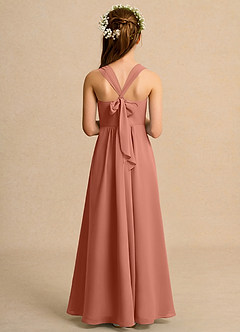 Azazie Tater Junior Formal Flower Girl Klänningar Klä A-Line i Chiffong Plisserad image2