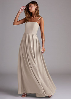 Azazie Calianna Bridesmaid Dresses Frost A-Line Off the Shoulder Chiffon Convertible Dress image3