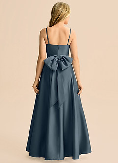 Azazie Rumi Junior Klä av A-Line i Stretch Satin Plisserad image2