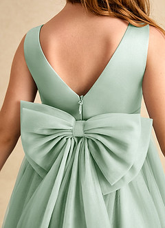 Azazie Winnie Flower Girl Dresses Agave Ball-Gown Bow Tulle Dress image7
