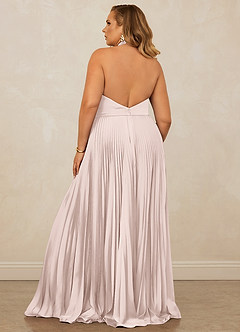Christian Siriano Bridal for Azazie 1007 Bridesmaid Dresses Blushing Pink A-Line Pleated Stretch Satin Dress image11