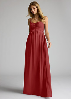 Azazie Llana Abiti da damigella d'onore premaman Abito A-Line Chiffon Floor-Length image3