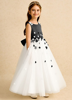 Azazie Eleni Flower Girl Klänningar Klänning Balklänning i Tyll Rosett image3
